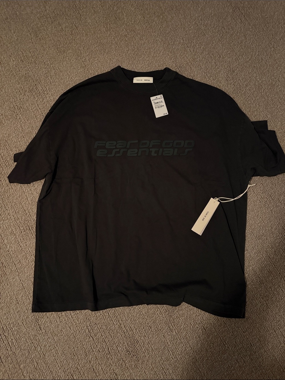Fear of God Essentials Black Logo T-Shirt - Men's